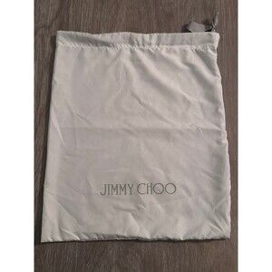 Jimmy Choo Dust Bag 11x13.5 White Drawstring Authentic